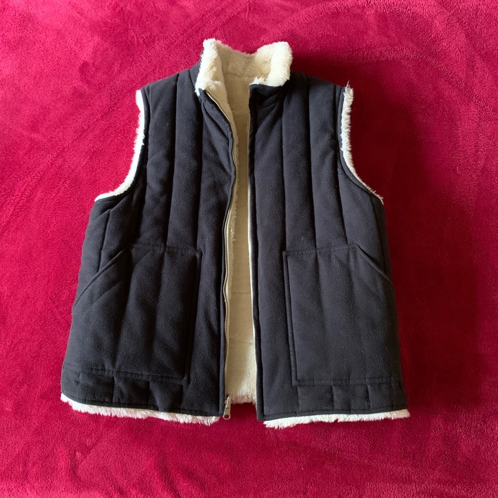 J.Crew Reversible faux fur vest